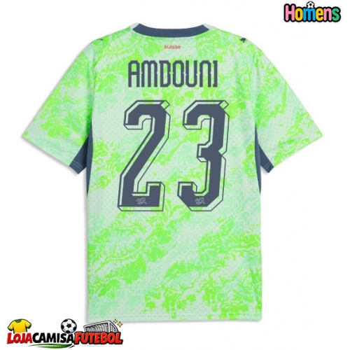 Camisa de Futebol Suíça Zeki Amdouni #23 Equipamento Secundário Mundo 2026 Manga Curta